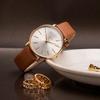 BUREI Womens Watch Analog Japanese Quartz Waterproof Wristwatch Popular Brand 38 mm Large Dial Leather Belt Simple Casual Lightweight Stylish Gift
