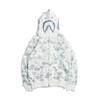 Shark 3D Print Zip Up Hoodie Camo Streetwear Teens