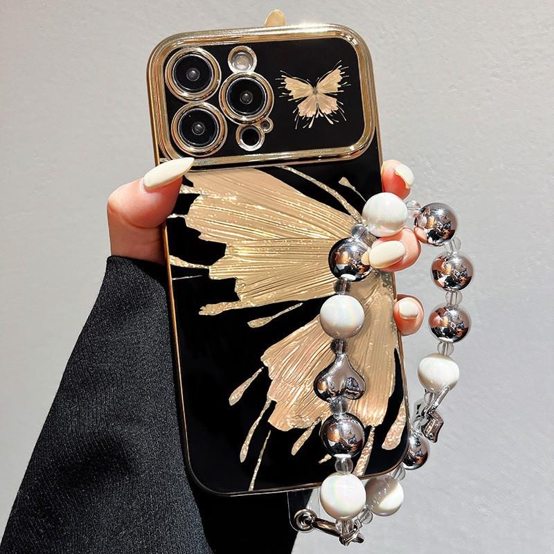 Large Windows Suitable for Apple 15PROMAX 13 Protective Case Big Butterfly Black Soft Shell IPhoneXSMAX Mobile Phone Case
