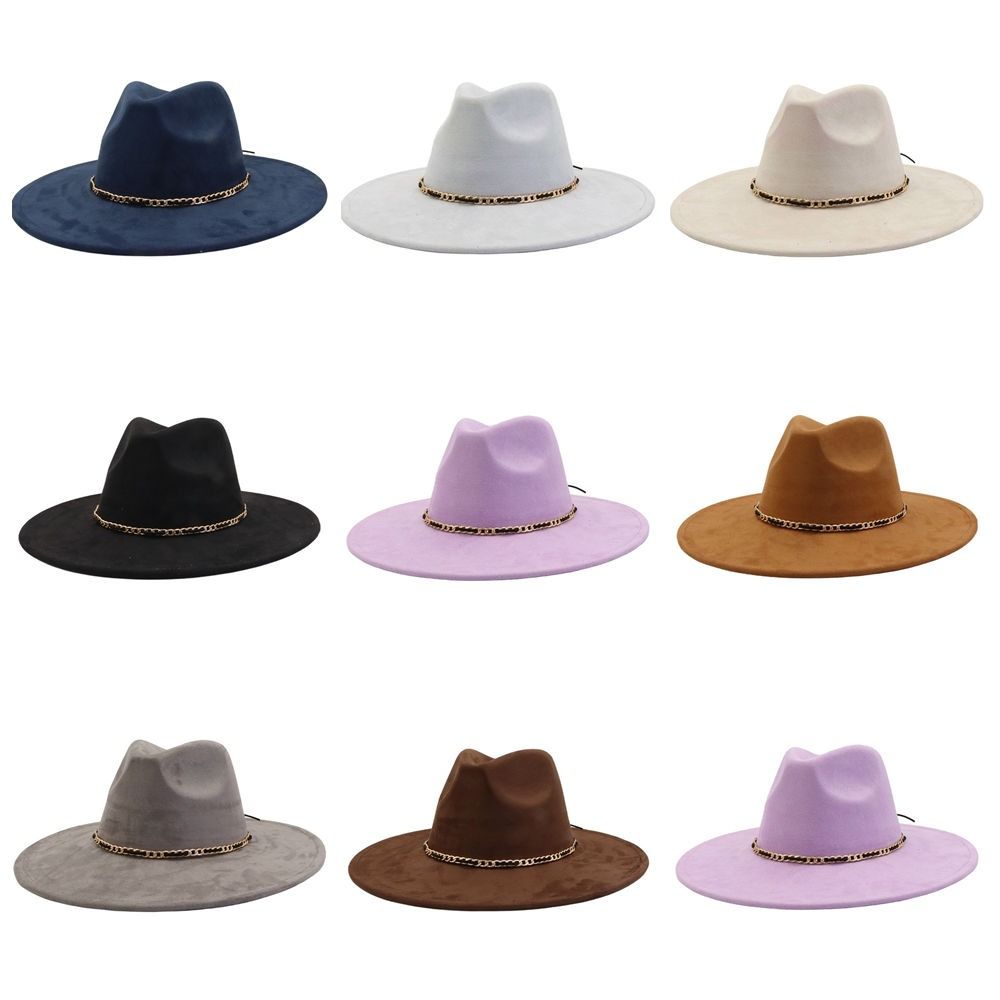 Wide Brim Jazz Cap with Belt Panama Top Hat Universal Formal Hat Church Occasions