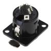 5-core XLR Connector Female Jack Socket Panel Mounted Type Square Shape Base