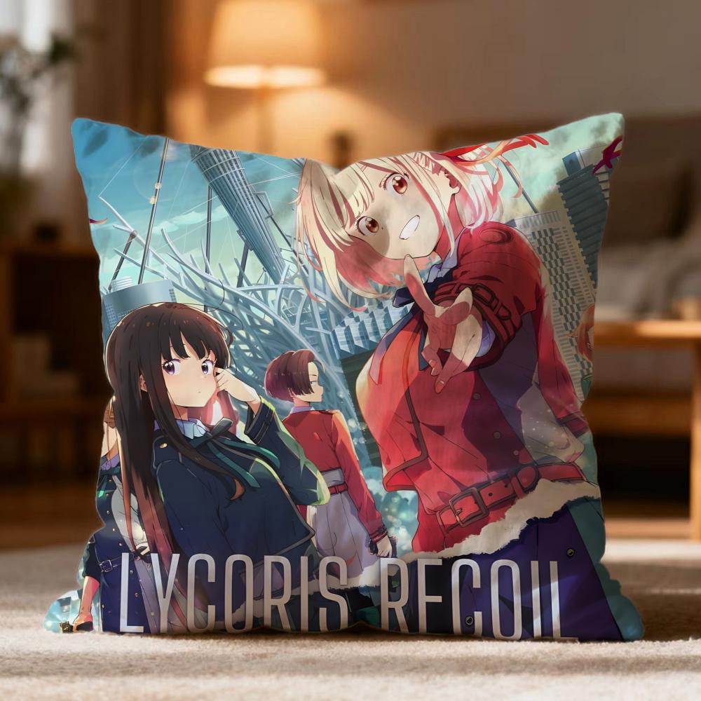 Fashion LLycoris Recoiled Cushion Cover Soft Washable Pillow Case Multi-Scene for Couch Bed Travel Office Use
