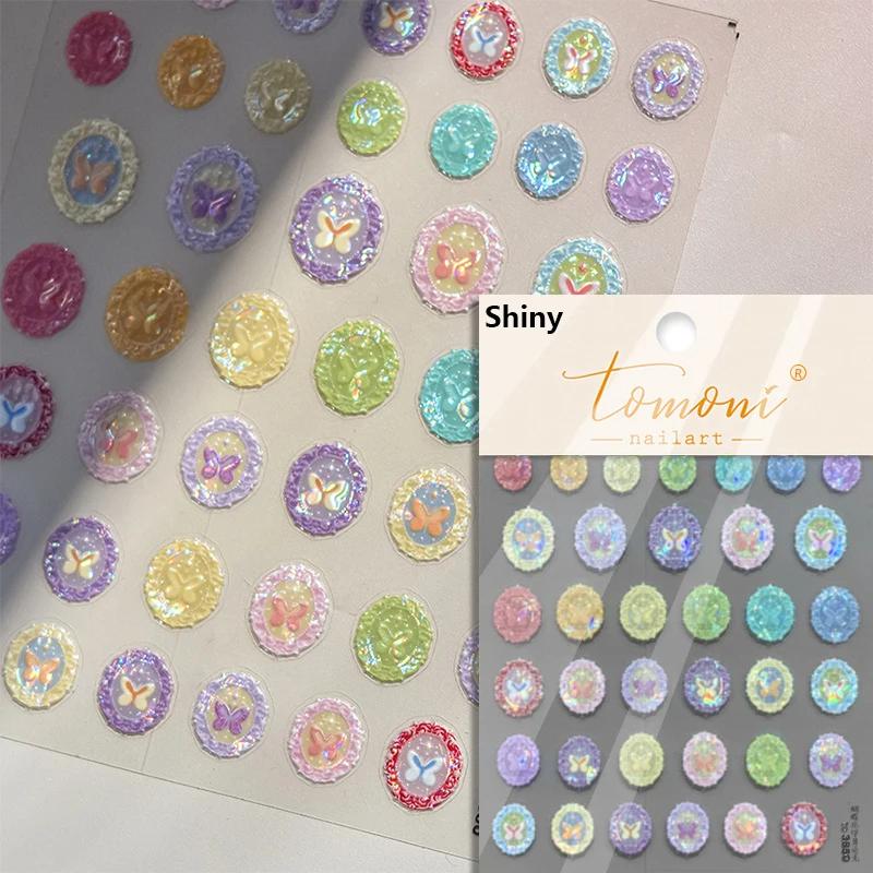 1 Pc 5D Sunflower Nail Stickers Rose Daisy Cherry Blossom Self-adhesive Nail Art Stickers Oil Painting Decorative Sticker
