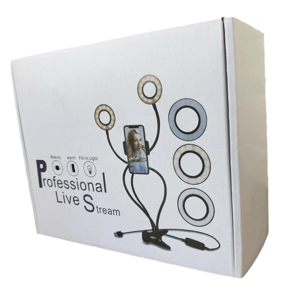 9cm Dual-Head USB Clip-On Dimmable LED Fill Light for Live Streaming