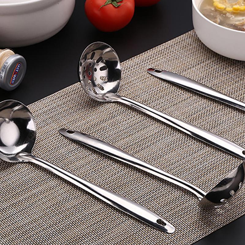 Korean Stainless Steel Thickening Spoon Creative Long Handle Hotel  Pot Spoon Soup Ladle Home Kitchen Essential Tools