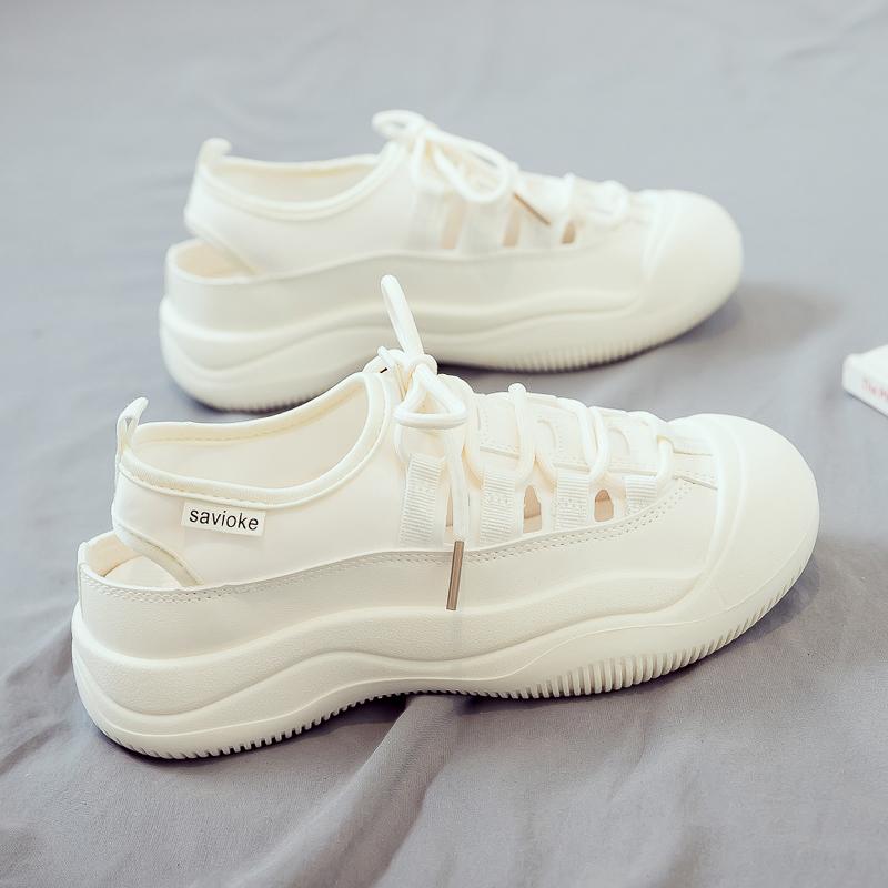 Fashion 2025 Sandals Beach Shoes Breathable All-Match Summer Heels New Fashion Girls Scandals Fabric Canvas 2025 Sandals Breathable All-