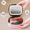 LED Mini Make-up-Tasche mit wiederaufladbarem Spiegel - Tragbarer Reise-Kosmetik-Organizer