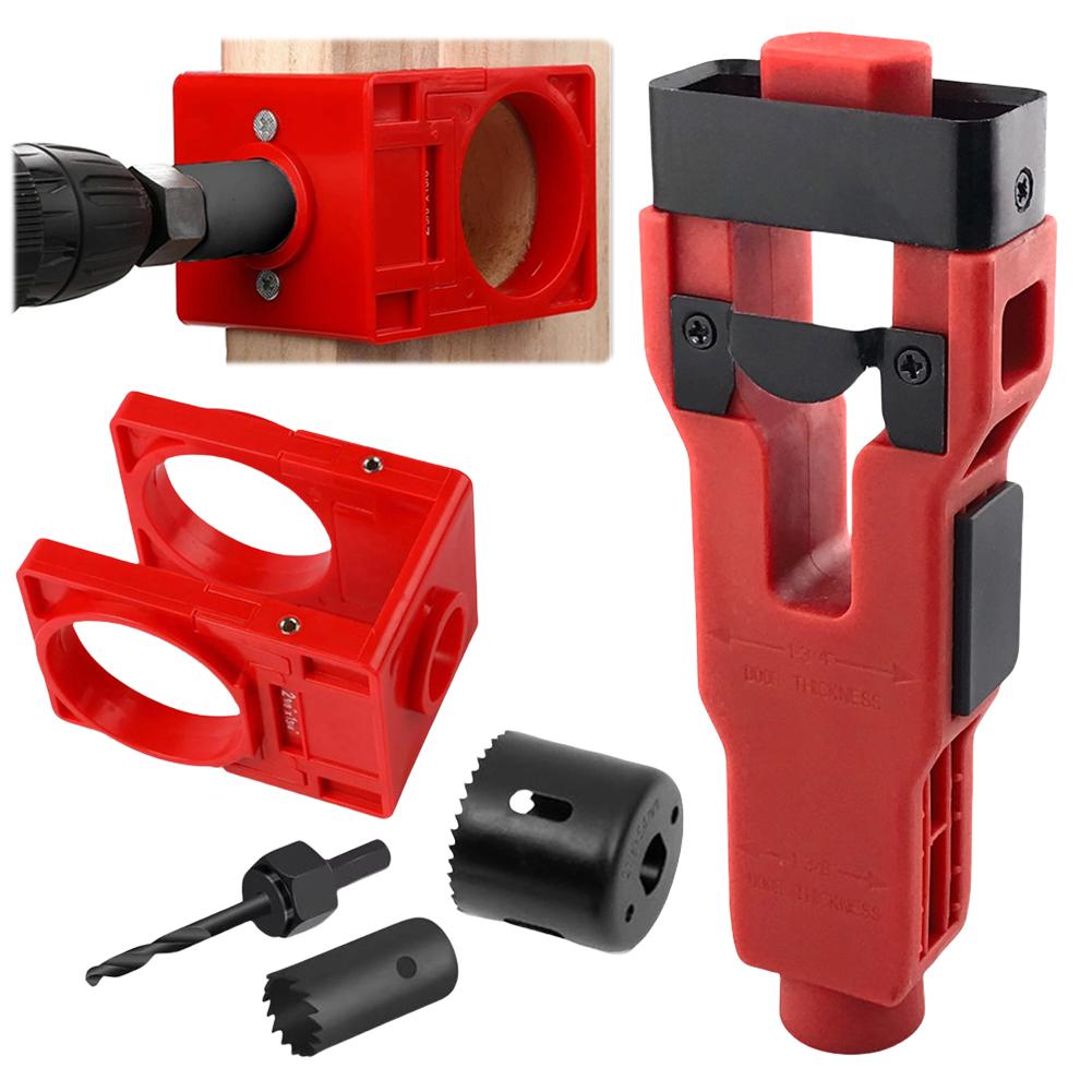 1-3/8-1-3/4 Inch Wood Door Lock Hole Saw Deadbolt & Door Knob Hole Saw Kit Door Knob Drilling Kit for Easy Lockset Installation