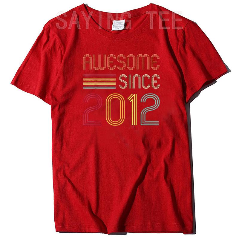 Awesome Since 2012 11th Birthday Retro TShirt 11 Years Old Sayings Graphic Tee Tops Short Sleeve BornIn2012 Clothes Gifts