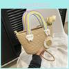 Stylish Handmade Cotton Rainbow Tote Bag For Women Perfect For Beach Vacations
