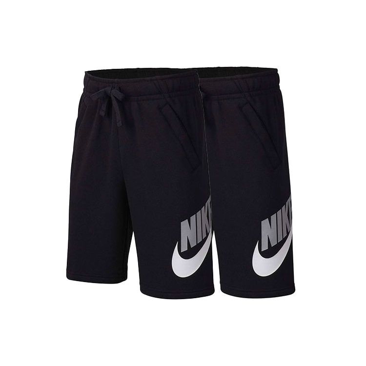 Nike Cotton Logo Print Straight Leg Kids Shorts Kids shorts Black CK0509-010