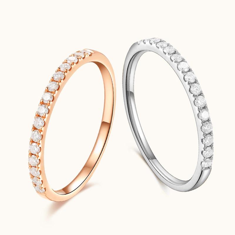 18K Rose Gold s925 Sterling Silver Cubic Zirconia Index Finger Ring for Women – Simulated Diamond Tail Ring