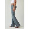 Damen Niedrige Taille Jeans Vintage Weit Ausgestellt Gerade Beine Verjüngt Baumwolle Lässig Frühling Jeans