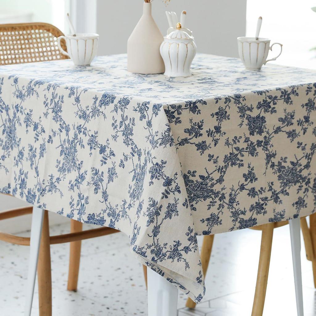 Vintage Rectangle Tablecloth Party Tabletop Decor Wedding Table Cloth Washable Farmhouse Home Luxury Picnic Table Decoration