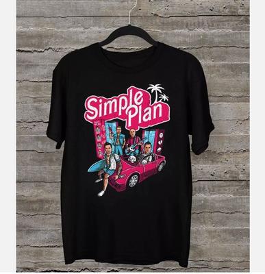 Simple Plan Tour 2023 Short Sleeve Black Cotton All Size Shirt