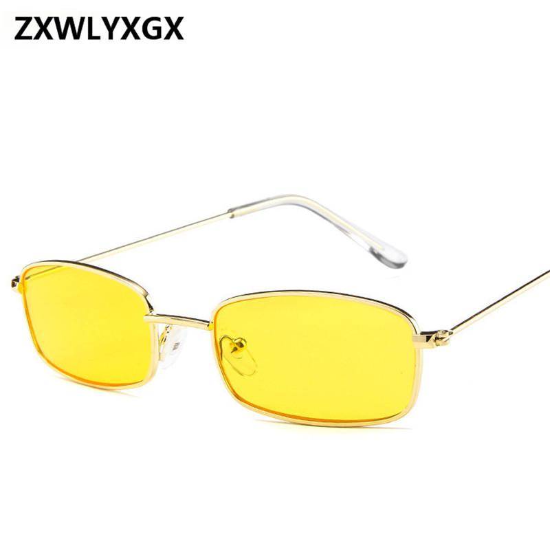 ZXWLYXG  New Small Rectangle Sunglasses Women Retro Brand Designer Red Sun Glasses Men Glasses Female Unisex