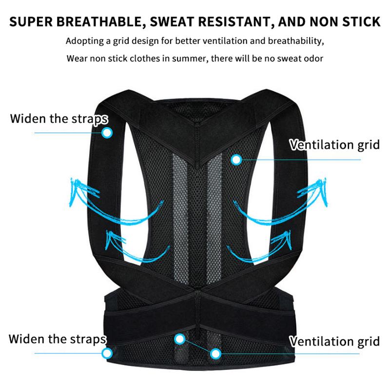 1Pcs Adjustable Back Posture Corrector For Men And Women Comfortable Daily Wear Back Support Brace For Upper Back Straightening