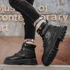 Handsome Motorcycle Boots Thick Sole Mountaineering Boots Men's Genuine Leather Basic Boots Designer's New Men's Workwear Shoes