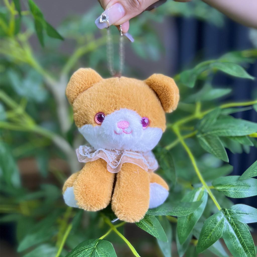Trendy And Cute Plush Dog Keychain With Colorful Beads Ideal For Gifts Collectibles And