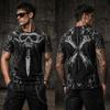 Men's Gothic Skull 3D Printed T-shirt Punk Rock Harajuku Street Wear Summer Casual Hip Hop Round Neck Short Sleeve Tops