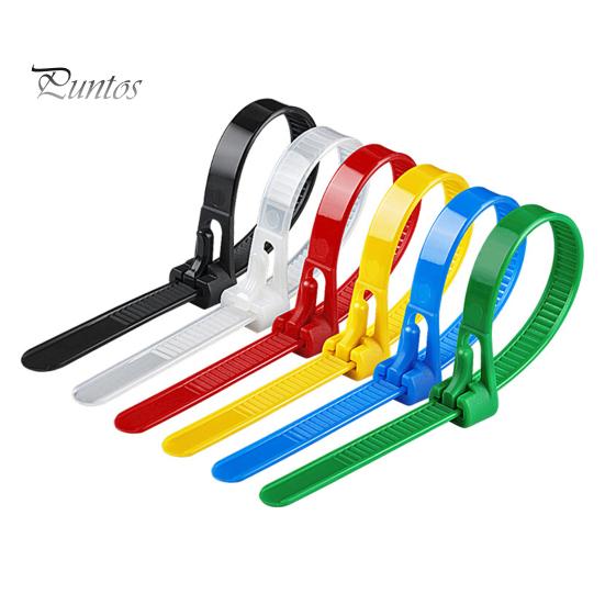 

100 шт. самозамикаються нейлонові кабельні стяжки, регульована багаторазова дротяна стрічка з пряжкою, міцна пластикова стяжка на блискавці для приміщень і на відкритому повітрі. 20cm