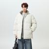 Mens Winter Cotton Coat Unisex Stand Collar Thick Warm Casual Short Jacket