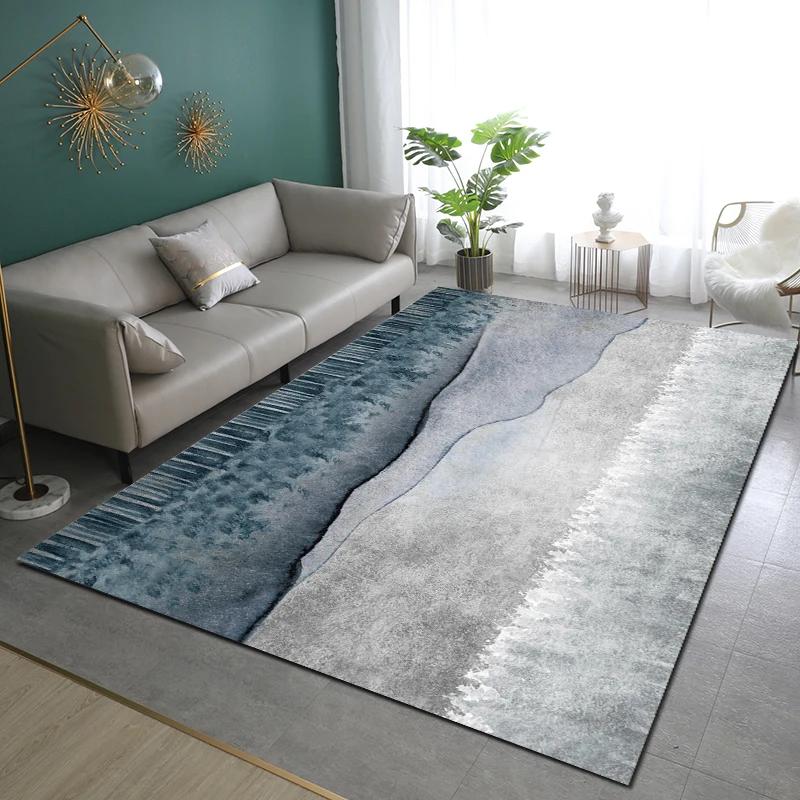 Geometric Modern Area Rug – Simple Oversized Living Room Carpet for Study, Bedroom & Cloakroom, Non-Slip Floor Mat