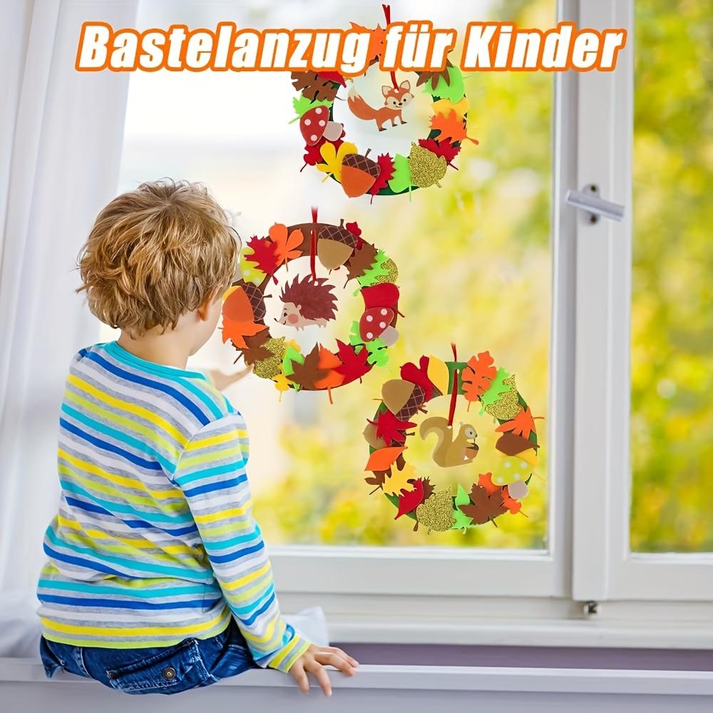 131-teiliges Herbstkranz Bastelset, Herbstliches Bastelset, Thanksgiving Kunstbedarf, Schaumstoff Bastelset, Igel Bastelset, Filz Bastelset