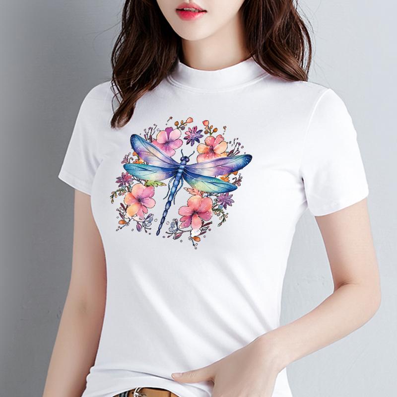 Watercolor Dragonfly Thermal Patch A-Level Washable Thermal Press Diy Vinyl Hoodies Tops Clothing Patches Print On T-Shirt Jeans