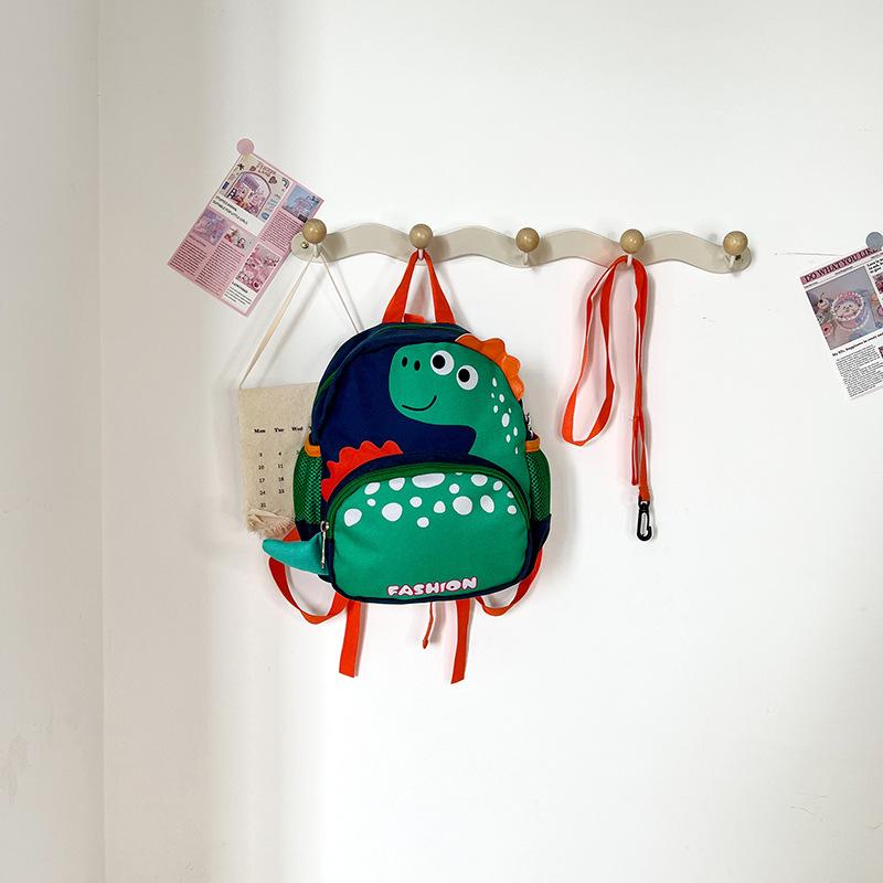Anti-Lost Children'S Schoolbag Cartoon Dinosaur Kindergarten Children'S Lightweight Backpack Boys And Girls Travel Bag