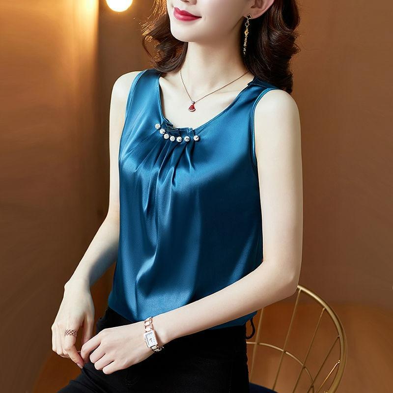 Vest Sling Women's Bottoming Shirt with Suit, Summer Fashion, All-match, French Blouse Ins