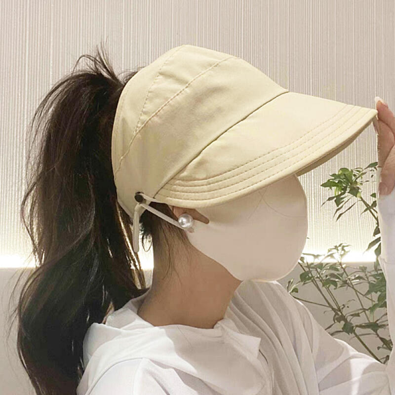 Clive UV Blocking Mask Hook Back Team Ball Cap Hat Sun Cap Beige