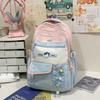 Schoolbag1011 new Korean students schoolbag college wind junior high school students large capacity backpack dopamine color matching backpack