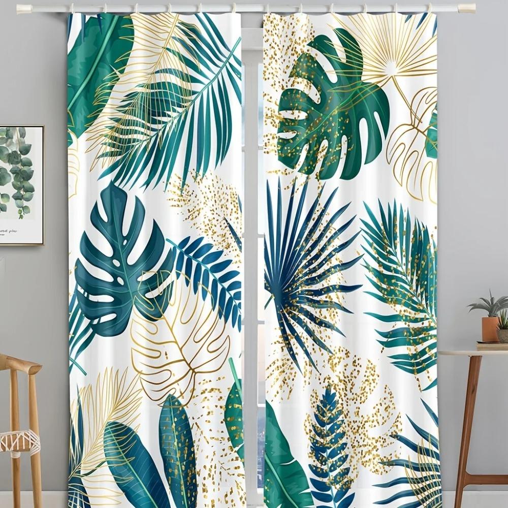 2 st Gardiner För Eid Ramadan Stångficka Gardin För Restauranger Offentliga Platser Vardagsrum Sovrum Kontor Arbetsrum Draperi