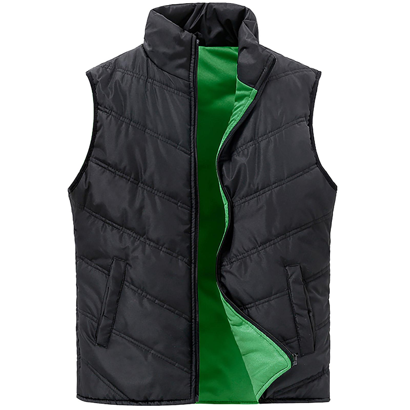 

Женская верхняя одежда и зимняя хлопковая майка-безрукавка M зелёный