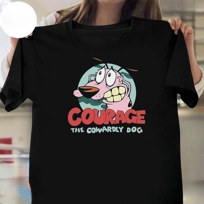 Niedliches Cartoon-Hunde-Bild Gedrucktes Kurzarm-Jahres-Hot-Top Retro Lustiges T-Shirt Rundhals Hohe Qualität Streetwear Unisex