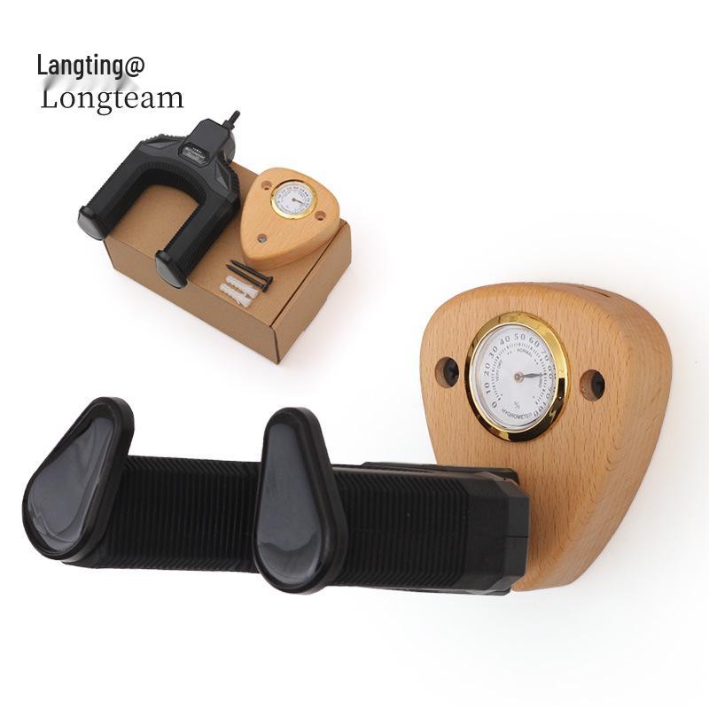 Hygrometer Wall Stand: Auto-Lock Hanger for Electric, Folk, Bass & Wooden Guitars