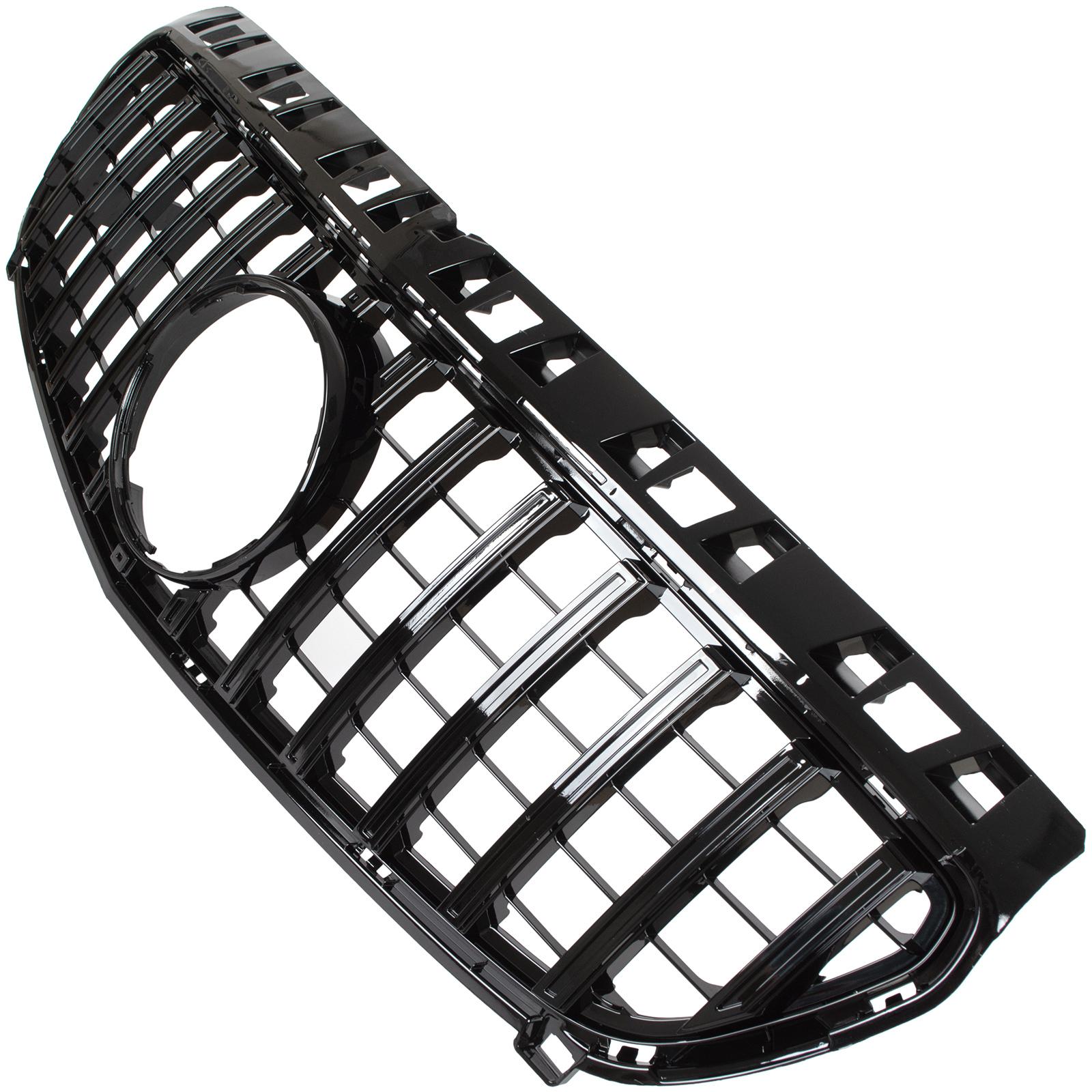 Mercedes A-Klasse W176 12-18 Grille-inzetstuk Tussen Koplampen Panamericana Pianozwart zwart