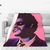 The Weeknds Rapper Singer Warm Blanket  Travel Office Plush Throw Blanket Aesthetic Couch Chair Flannel Bedspread Sofa Bed Cover