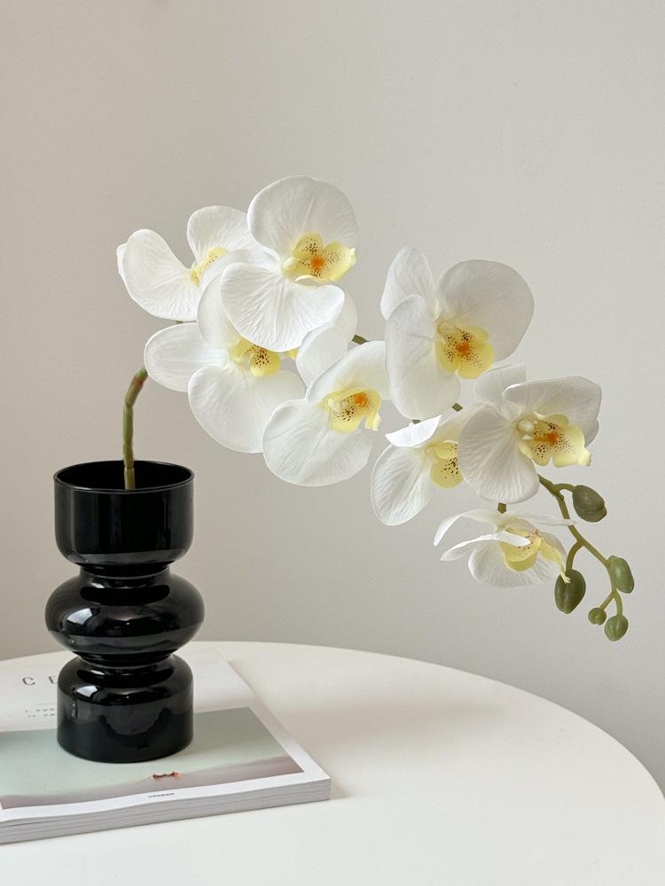 White Phalaenopsis Artificial Floral Arrangement - Realistic High-End Decorative Accent