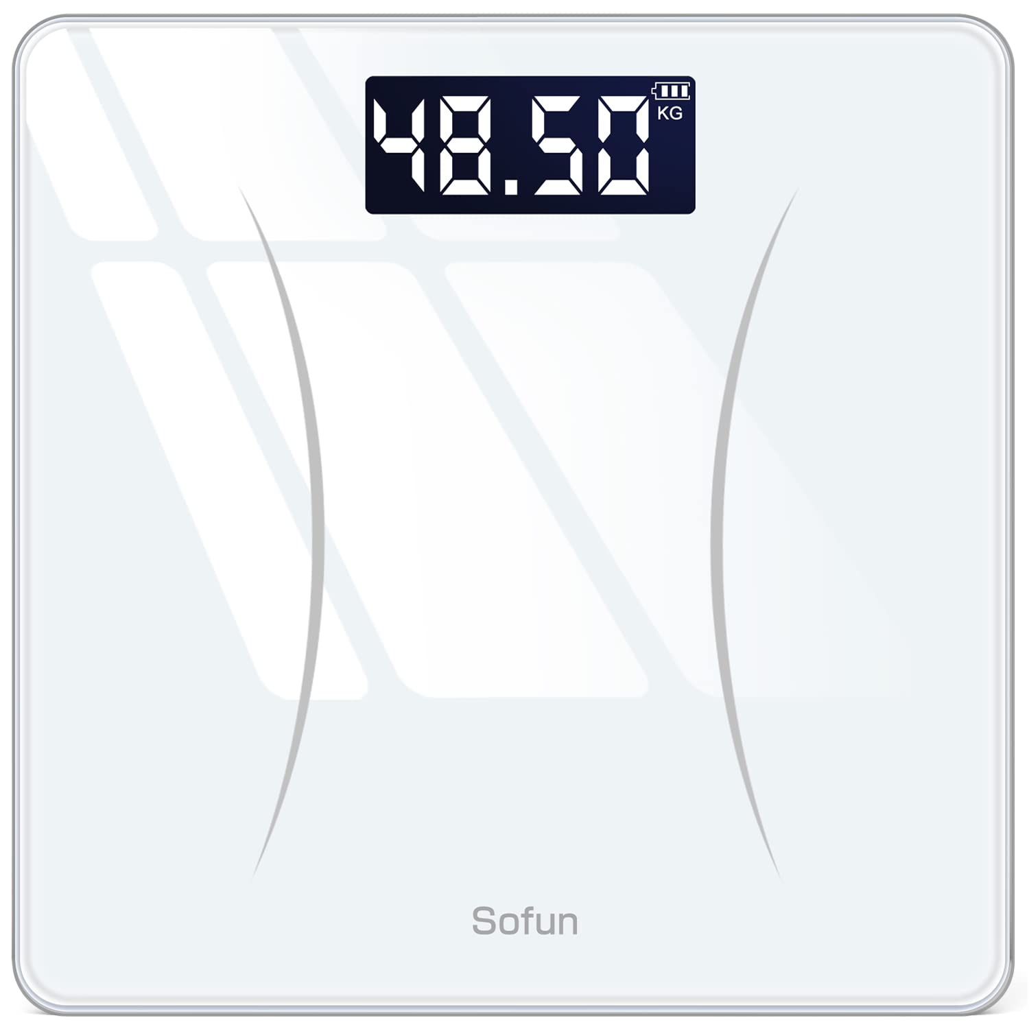 

Weight Scale Amazon Health Just High Automatic Power Backlight Supports Up to Body Tempered Electronic Batteries Included [New Release, Exclusive, білий
