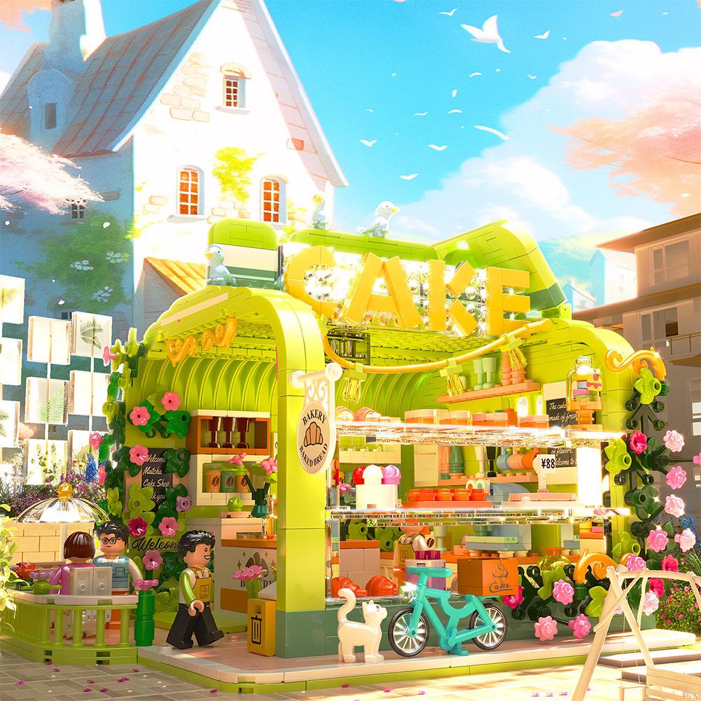 

1131pcs Cake Shop Building Blocks Mini City Street View Bakery Build Bricks Model Toy With Light Gifts For Boys Girls 612009 Cake Shop [1311 pieces]