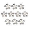 10 Pieces 11mm Silver Metal Diamante Flower Buttons Crystal Flatback Embellishments Diy