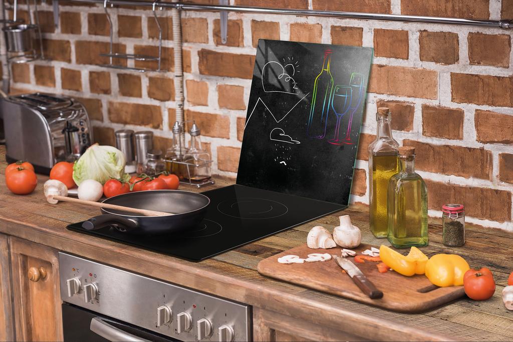 TAGLIERE IN VETRO 45x52 NERO