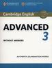 Kniha Cambridge English Advanced 3 Student's Book Without Answers