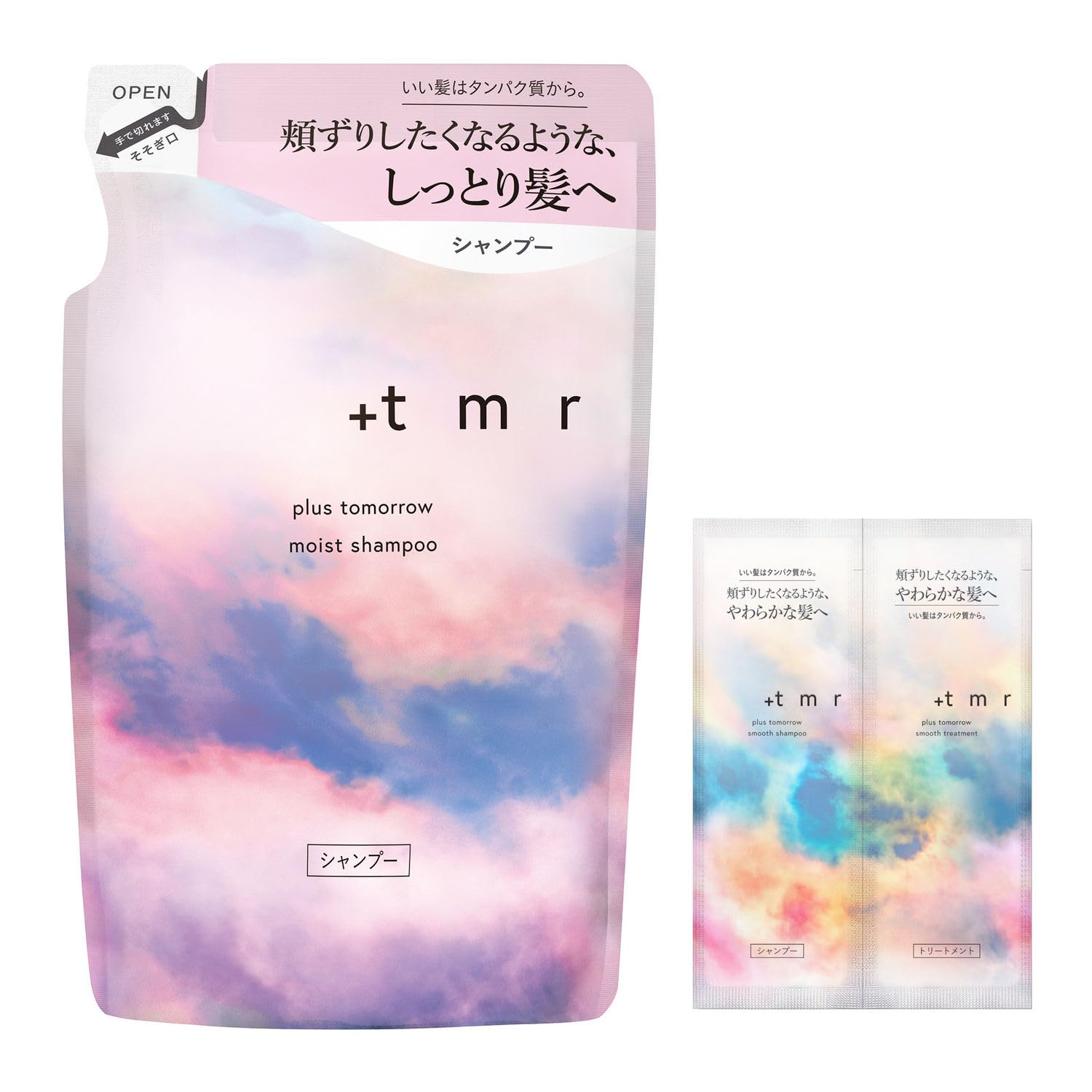 

Plus Tomorrow +tmr: Shampoo refill + bonus [Moist] Protein Hair care Damage