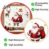 Festival Glass Clings Christmas Window Static Clings, PVC Santa Claus Snowman And Elk Removable Stickers Decals, Waterproof Reusable for Store