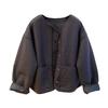 2026 Winter Korean Style Cotton Padded Jacket - High-End, Collarless, Loose Fit, Warm, and Versatile