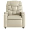 Cream PU Leather Recliner Chair