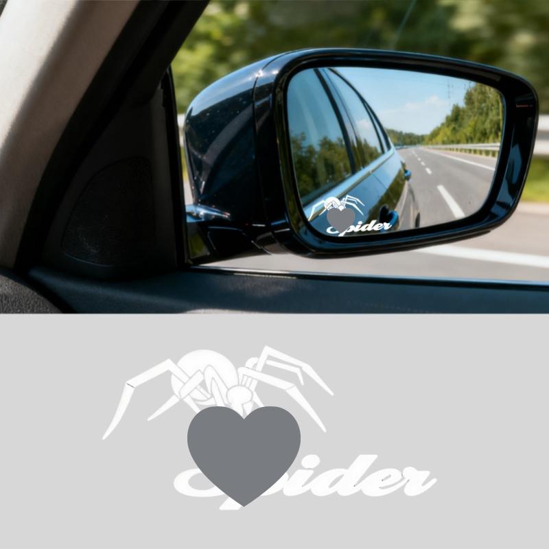 2 Spinnen-Logo Autoaufkleber, gestaltet mit Spinnen als Designkonzept, geeignet für alle Auto-Dekorationszubehör